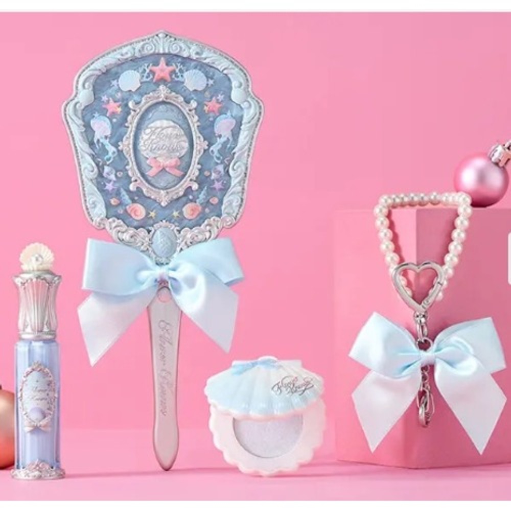 Flower Knows Shells Jewel Collection Hand‎ Mirror Keychain Lip Glaze Highlighter